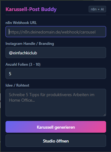 Instagram karussell Post Buddy